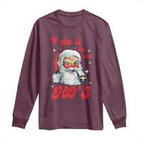 Funny I Do It For The Ho's Long Sleeve Shirt Christmas Black Naughty Santa