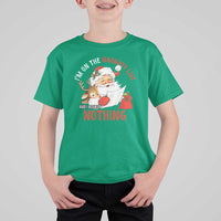 Funny Christmas Santa T Shirt For Kid I'm On The Naughty List And I Regret Nothing - Wonder Print Shop