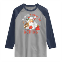 Funny Christmas Santa Raglan Shirt I'm On The Naughty List And I Regret Nothing - Wonder Print Shop