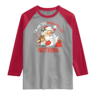 Funny Christmas Santa Raglan Shirt I'm On The Naughty List And I Regret Nothing - Wonder Print Shop