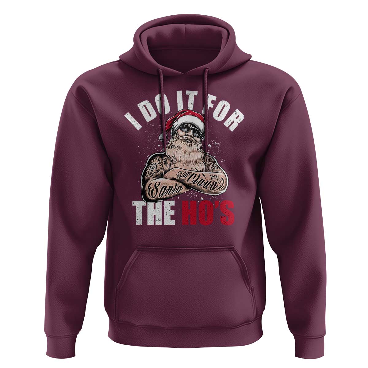 Funny Christmas Santa Hoodie I Do It For The Ho's