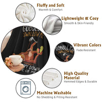 Funny Thanksgiving Turkey Throw Blanket Gobble Me Swallow Me Drip Gravy Down The Side Of Me - Wonder Print Shop