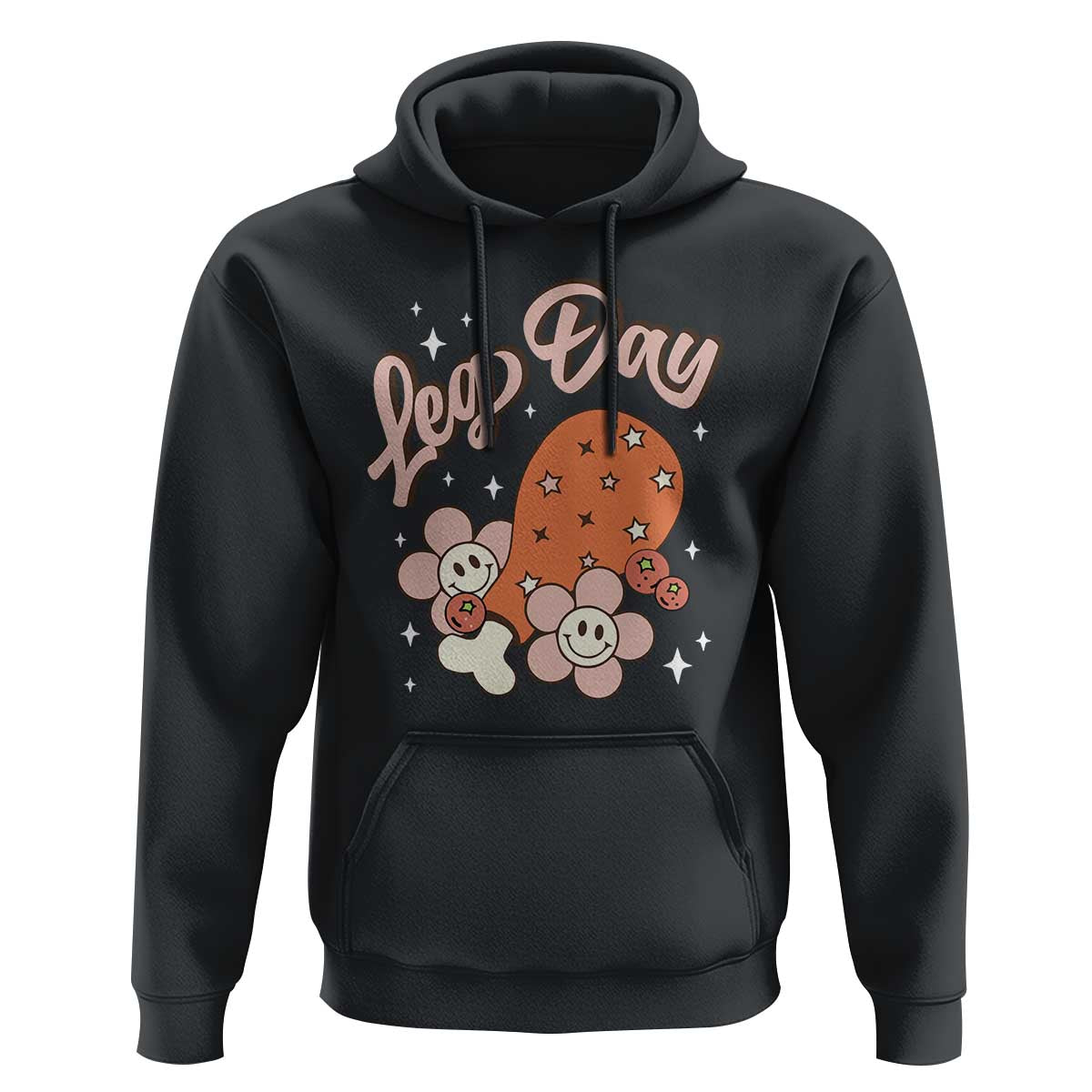 Funny Retro Thanksgiving Hoodie Leg Day Fall Season Family Matching