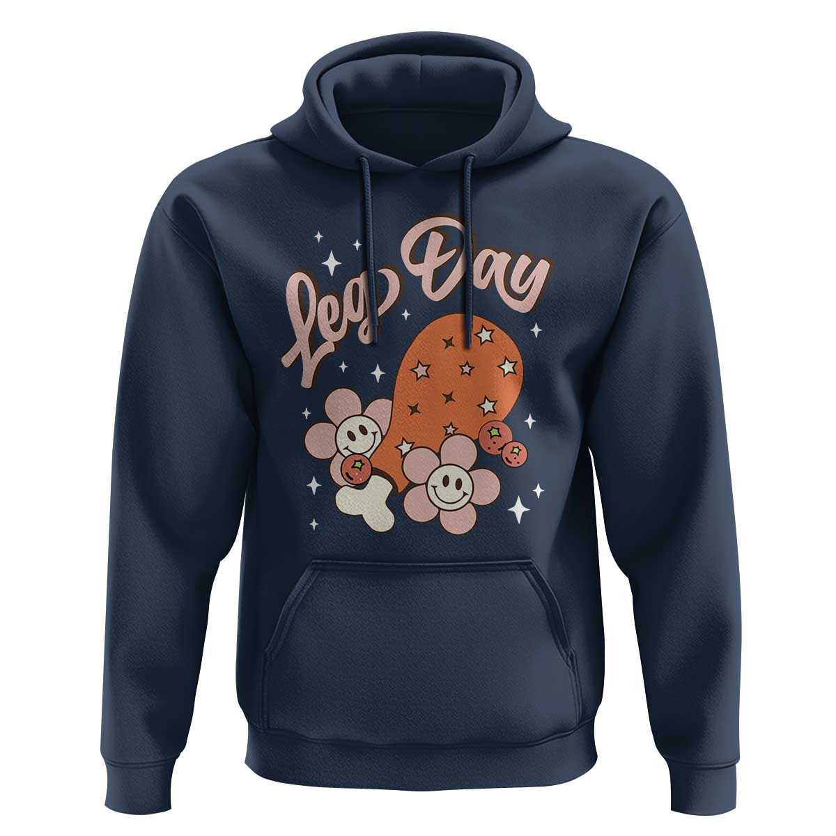 Funny Retro Thanksgiving Hoodie Leg Day Fall Season Family Matching