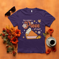 Funny Retro Thanksgiving T Shirt You Wanna Piece Of Me Fall Season Family Matching - Wonder Print Shop