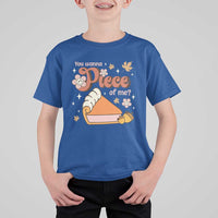 Funny Retro Thanksgiving T Shirt For Kid You Wanna Piece Of Me Fall Season Family Matching - Wonder Print Shop