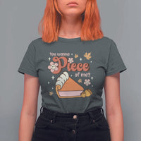 Funny Retro Thanksgiving T Shirt For Women You Wanna Piece Of Me Fall Season Family Matching - Wonder Print Shop