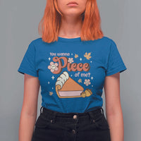 Funny Retro Thanksgiving T Shirt For Women You Wanna Piece Of Me Fall Season Family Matching - Wonder Print Shop