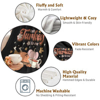 Funny Retro Thanksgiving Throw Blanket Talk Turkey To Me Fall Season Family Matching - Wonder Print Shop