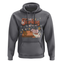 Funny Retro Thanksgiving Hoodie Talk Turkey To Me Fall Season Family Matching