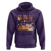Funny Retro Thanksgiving Hoodie Talk Turkey To Me Fall Season Family Matching