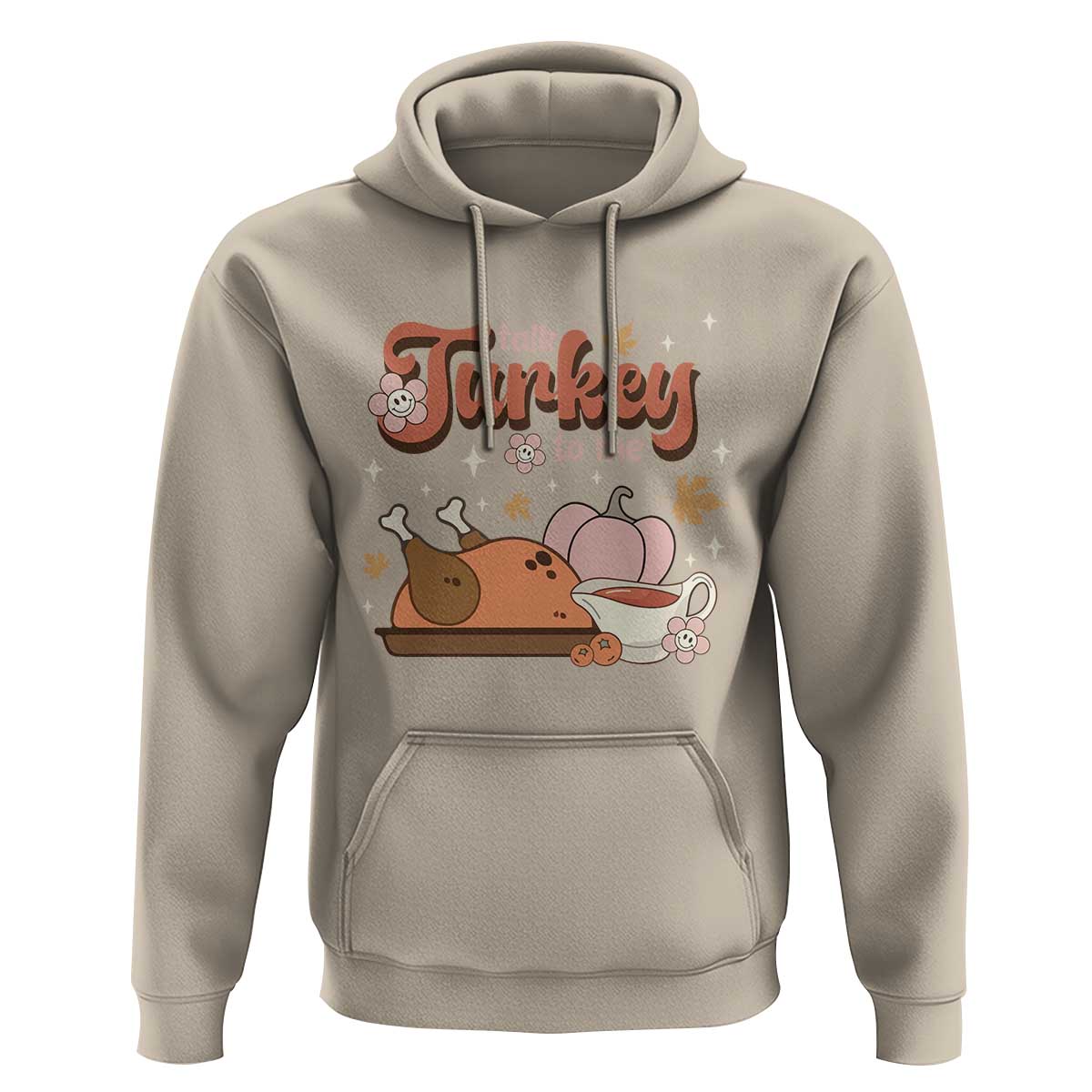 Funny Retro Thanksgiving Hoodie Talk Turkey To Me Fall Season Family Matching