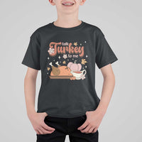 Funny Retro Thanksgiving T Shirt For Kid Talk Turkey To Me Fall Season Family Matching - Wonder Print Shop