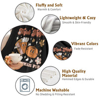 Funny Retro Thanksgiving Throw Blanket Thick Thighs And Pumpkin Pie Fall Season Family Matching - Wonder Print Shop