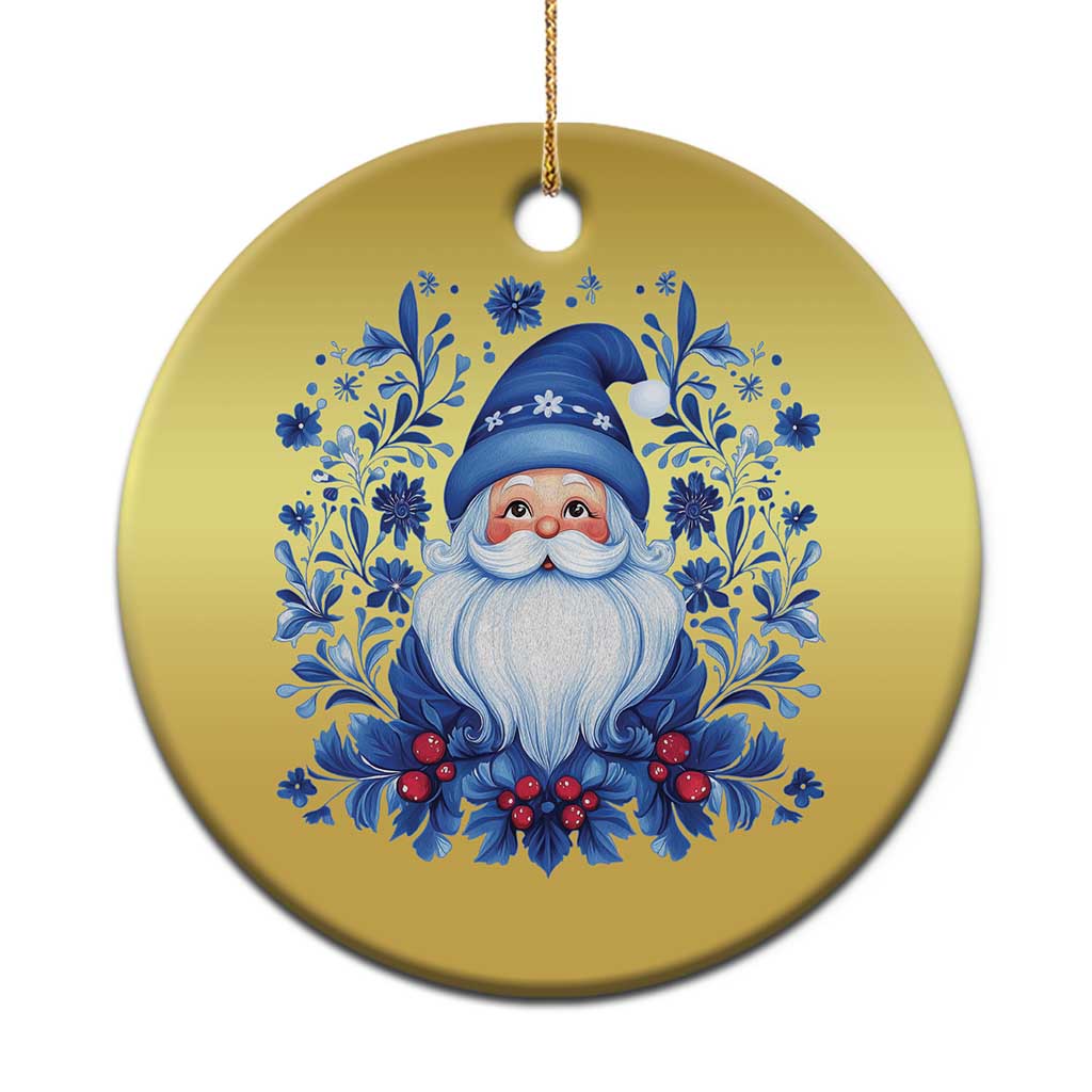Norwegian Xmas Scandinavian Yule Santa Folk Art Winter Solstice Christmas Ornament - Wonder Print Shop