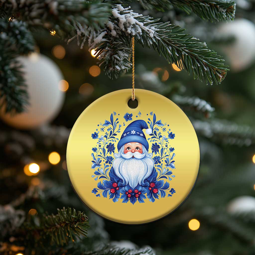 Norwegian Xmas Scandinavian Yule Santa Folk Art Winter Solstice Christmas Ornament - Wonder Print Shop