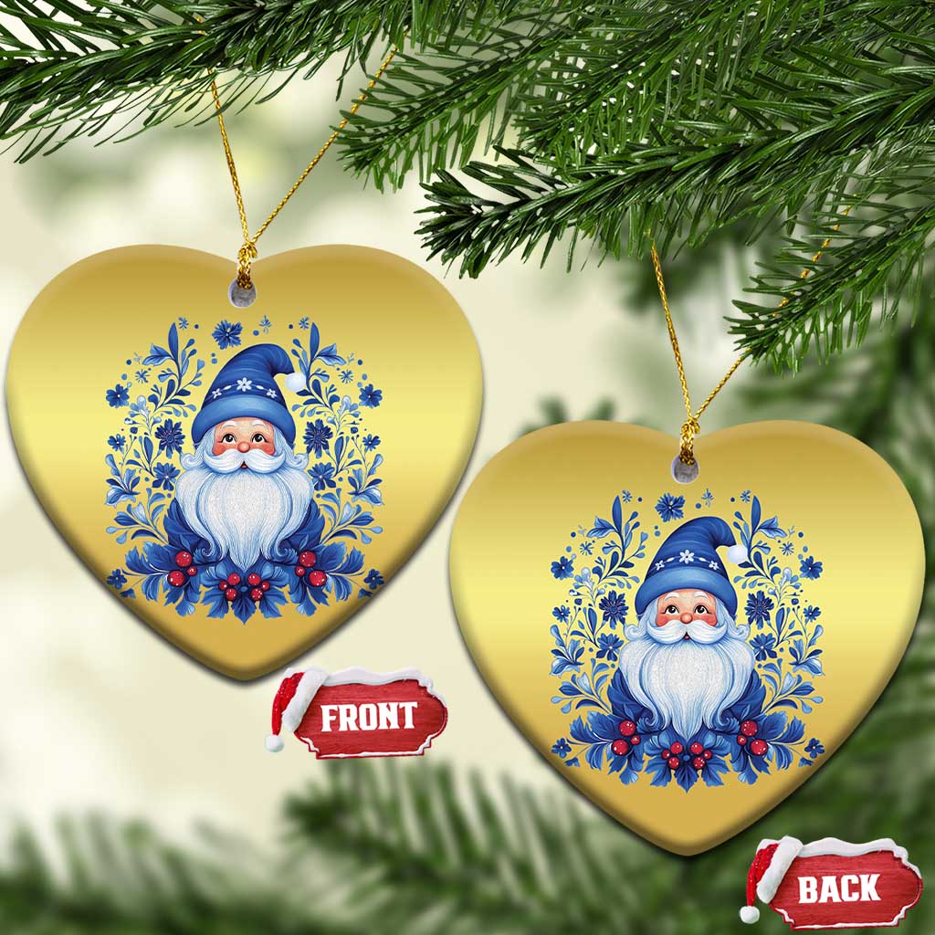 Norwegian Xmas Scandinavian Yule Santa Folk Art Winter Solstice Christmas Ornament - Wonder Print Shop