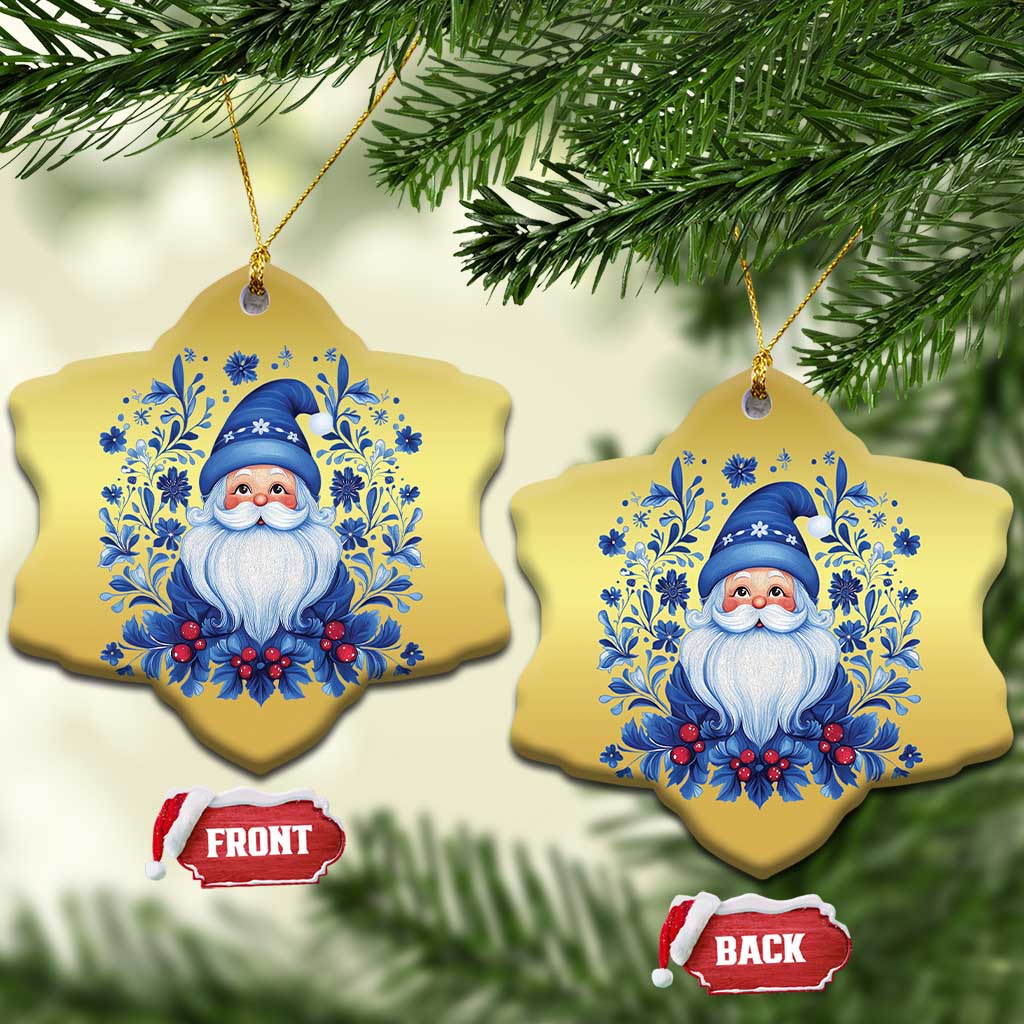 Norwegian Xmas Scandinavian Yule Santa Folk Art Winter Solstice Christmas Ornament - Wonder Print Shop