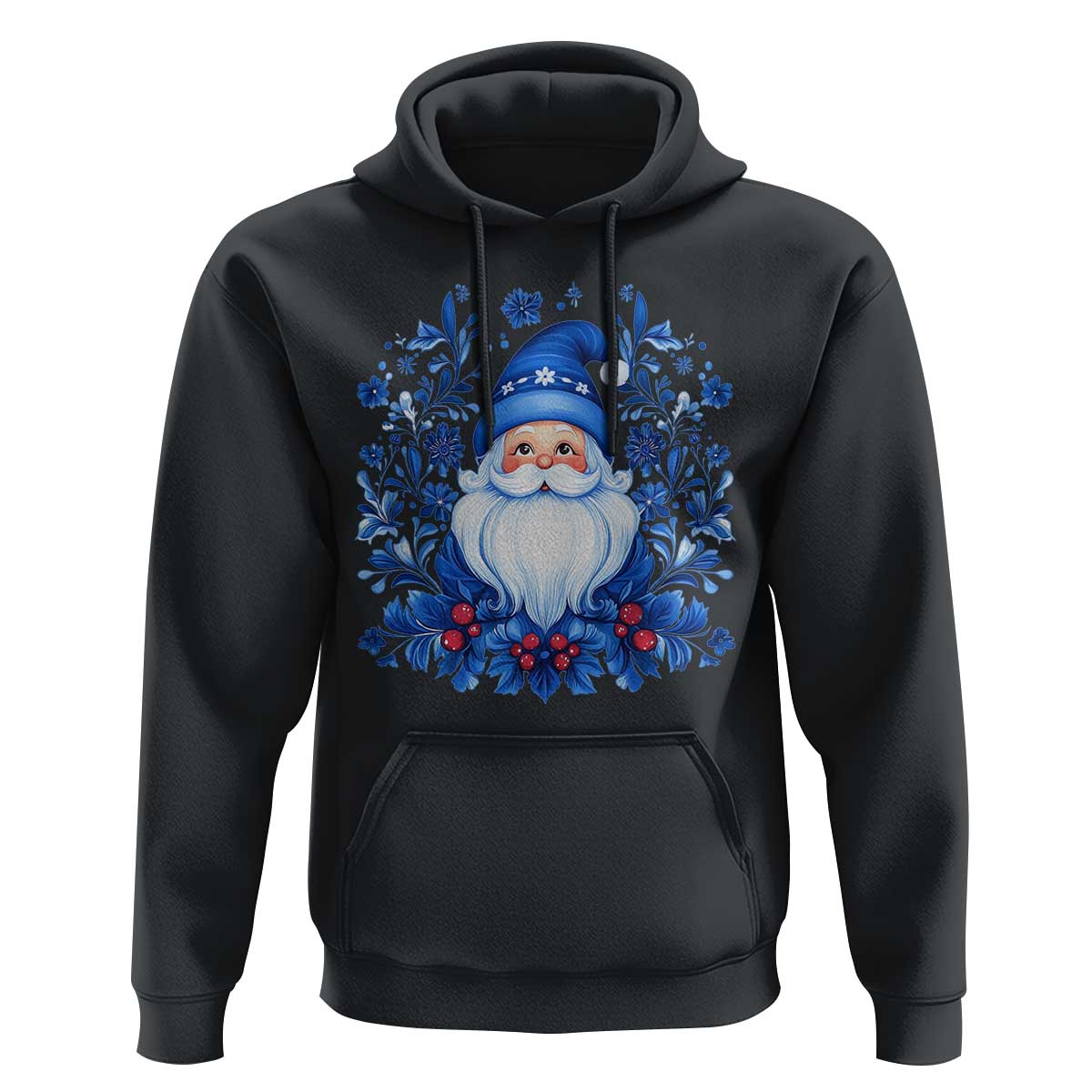 Norwegian Christmas Scandinavian Yule Santa Folk Art Winter Solstice Hoodie