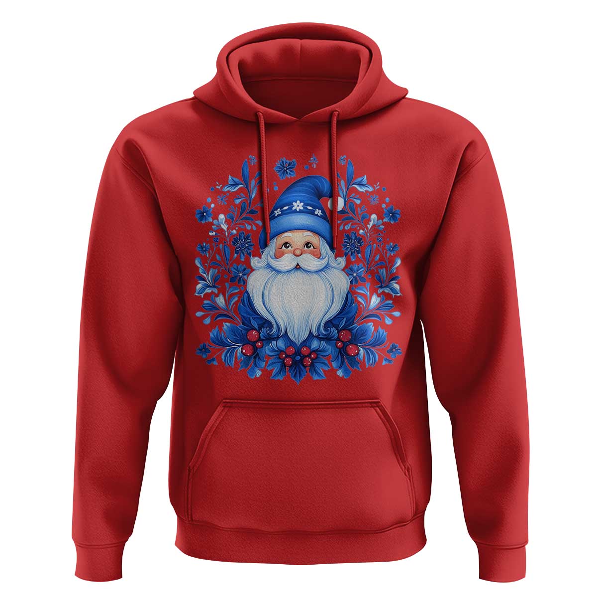 Norwegian Christmas Scandinavian Yule Santa Folk Art Winter Solstice Hoodie