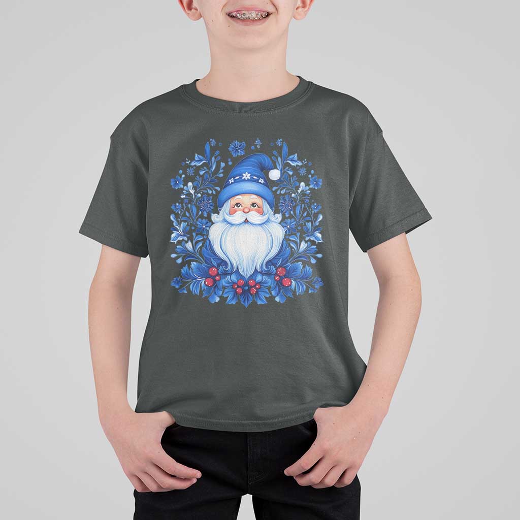 Norwegian Christmas Scandinavian Yule Santa Folk Art Winter Solstice T Shirt For Kid - Wonder Print Shop