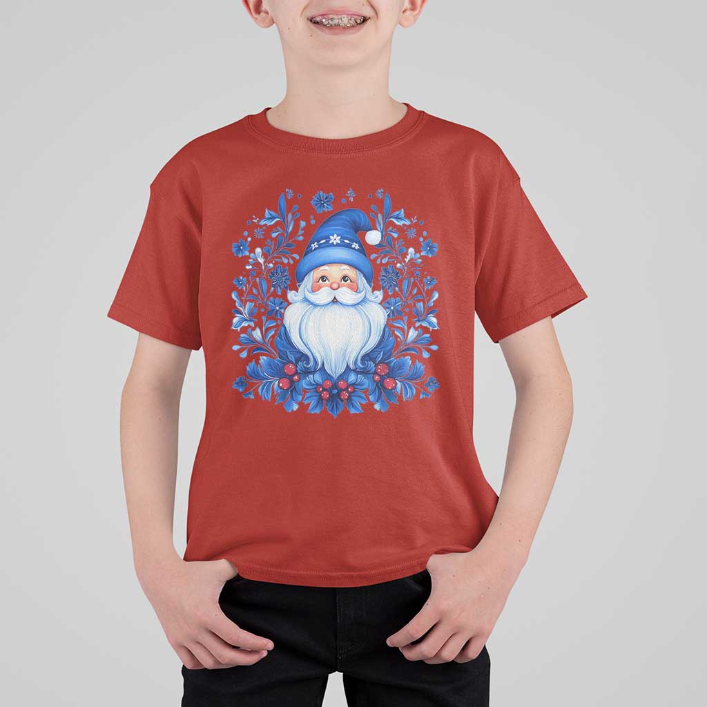 Norwegian Christmas Scandinavian Yule Santa Folk Art Winter Solstice T Shirt For Kid - Wonder Print Shop
