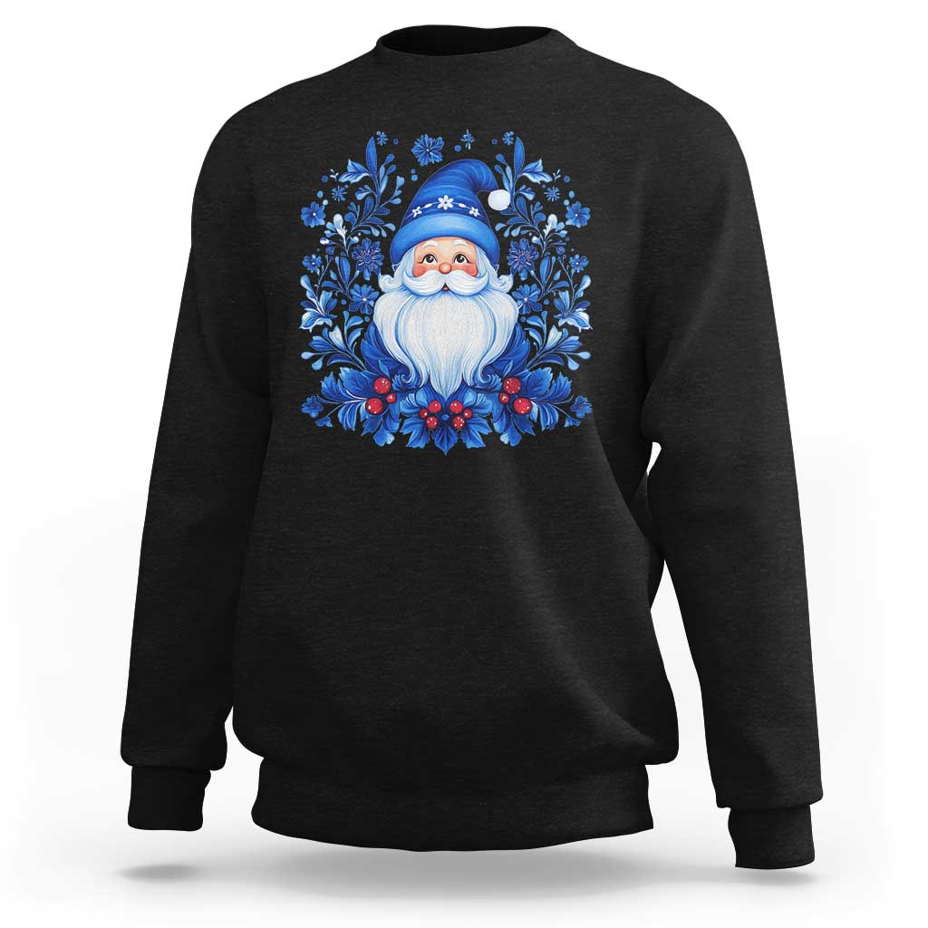 Norwegian Christmas Scandinavian Yule Santa Folk Art Winter Solstice Sweatshirt - Wonder Print Shop