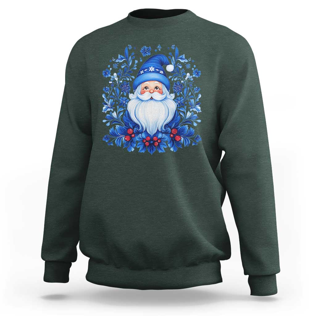 Norwegian Christmas Scandinavian Yule Santa Folk Art Winter Solstice Sweatshirt - Wonder Print Shop
