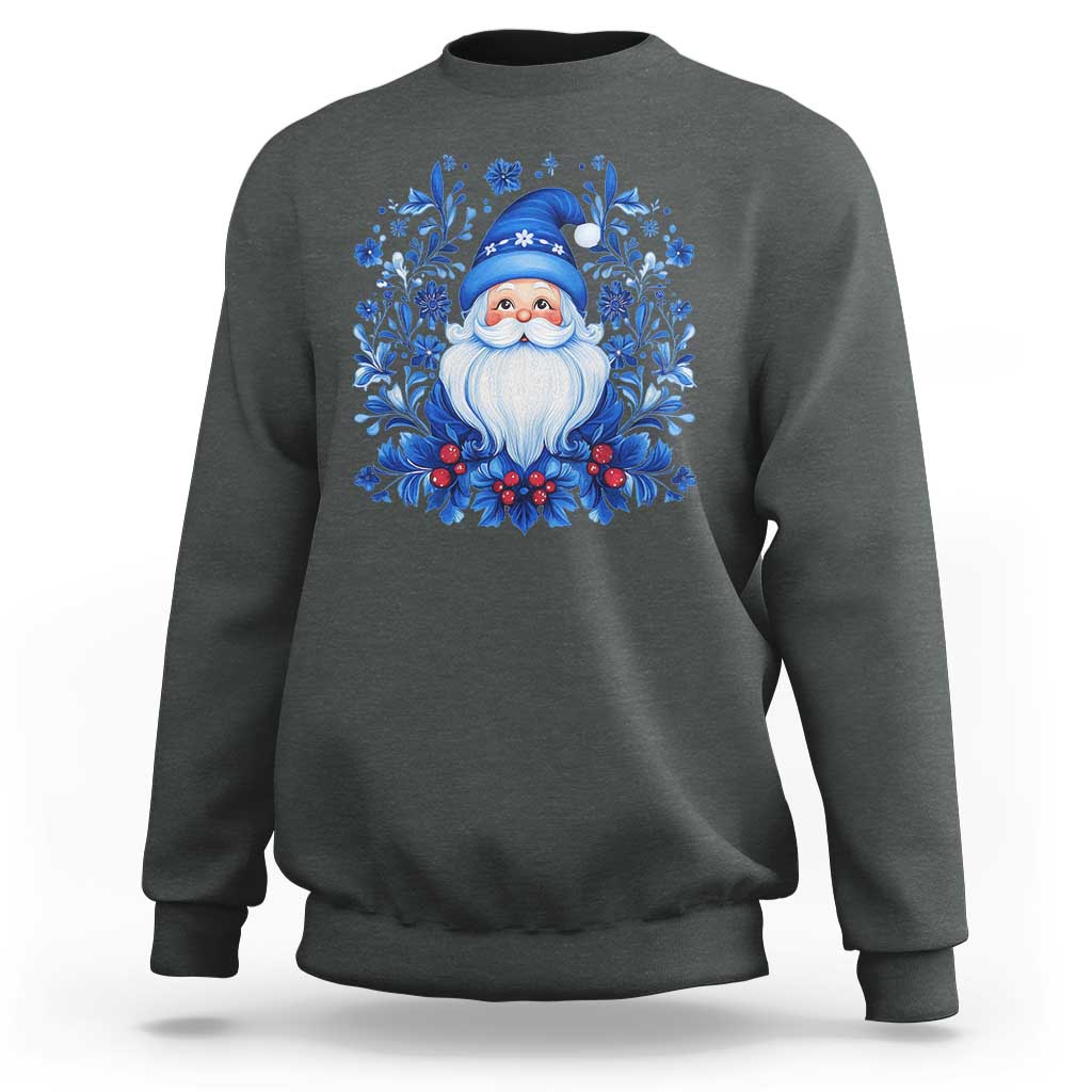 Norwegian Christmas Scandinavian Yule Santa Folk Art Winter Solstice Sweatshirt - Wonder Print Shop
