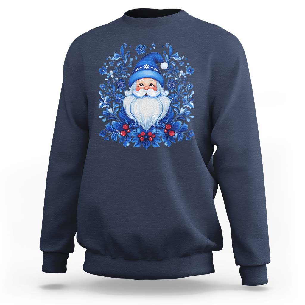 Norwegian Christmas Scandinavian Yule Santa Folk Art Winter Solstice Sweatshirt - Wonder Print Shop