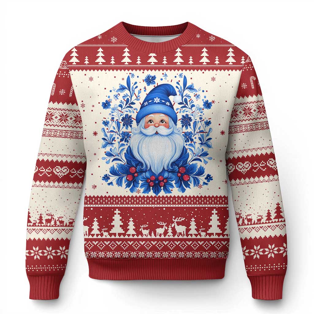 Norwegian Xmas Scandinavian Yule Santa Folk Art Winter Solstice Ugly Christmas Sweater - Wonder Print Shop