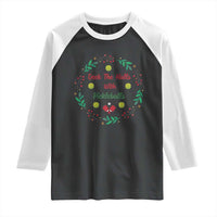 Christmas Pickleball Raglan Shirt Deck The Halls With Pickleball Xmas Wealth - Wonder Print Shop