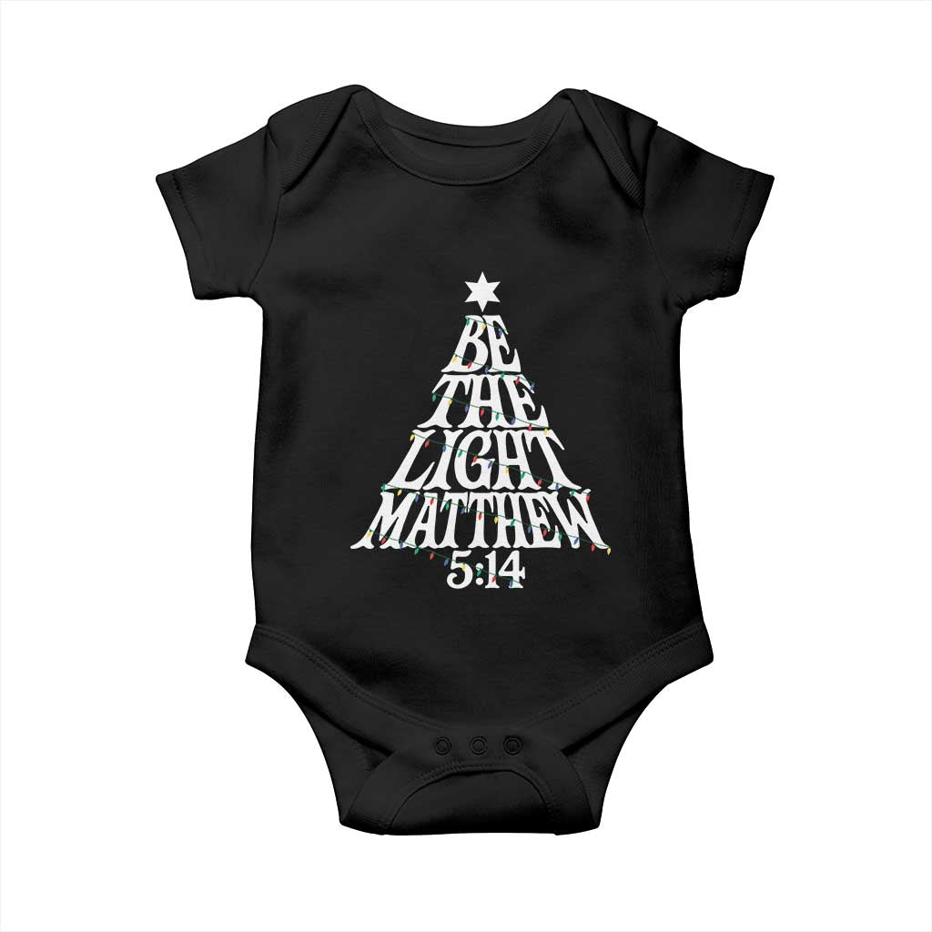 Christmas Be The Light Baby Onesie Christian Xmas Bible Verse - Wonder Print Shop