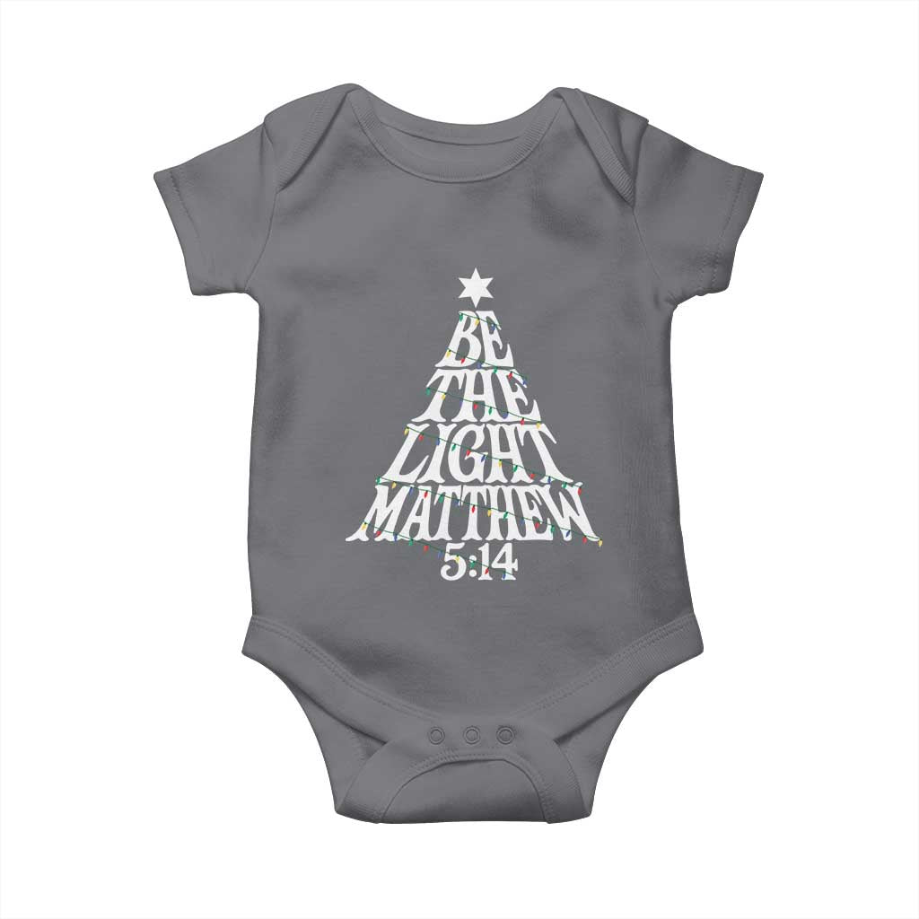 Christmas Be The Light Baby Onesie Christian Xmas Bible Verse - Wonder Print Shop