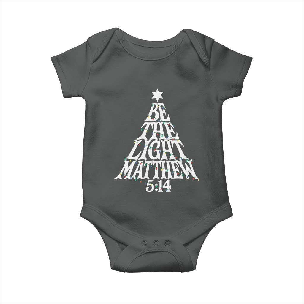 Christmas Be The Light Baby Onesie Christian Xmas Bible Verse - Wonder Print Shop
