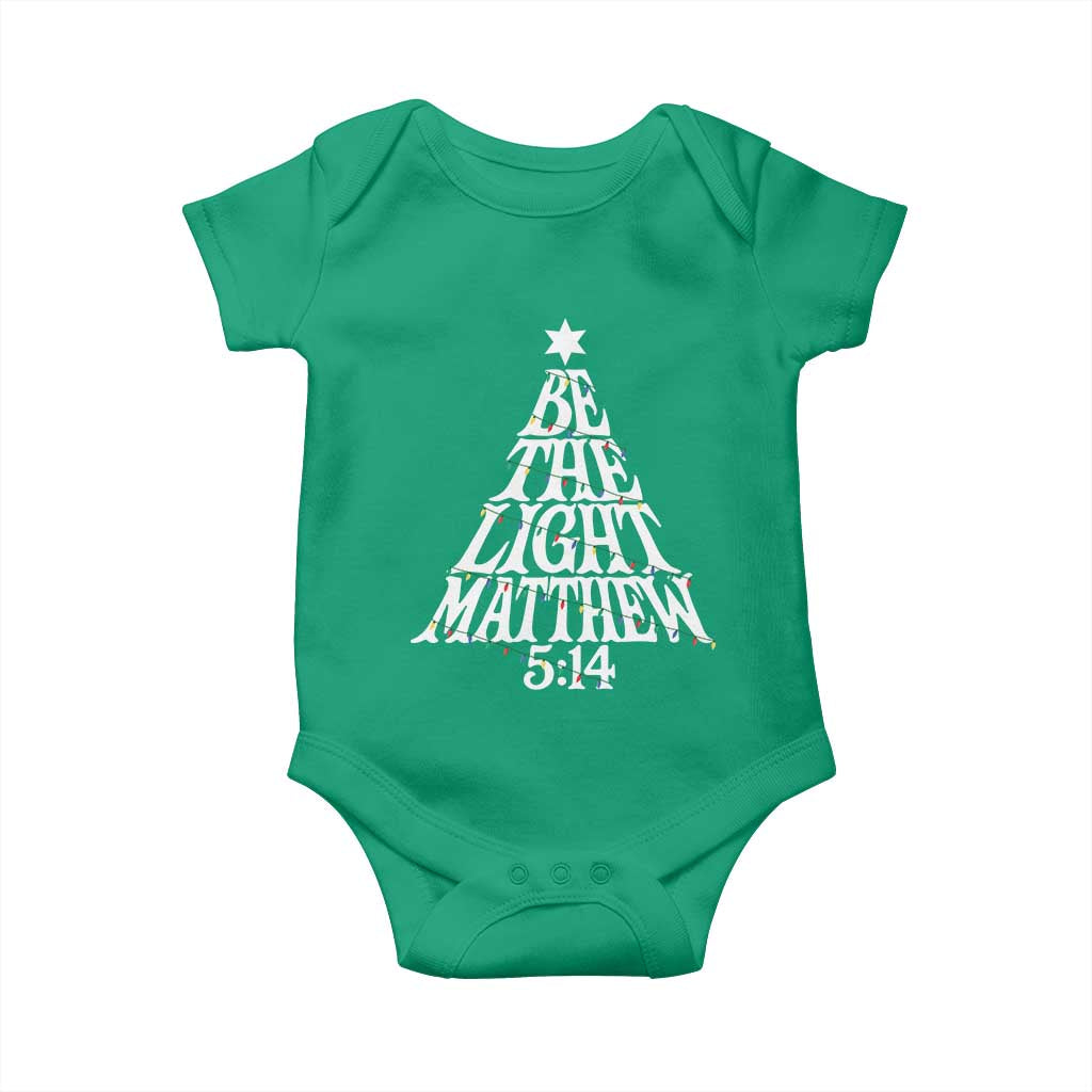 Christmas Be The Light Baby Onesie Christian Xmas Bible Verse - Wonder Print Shop