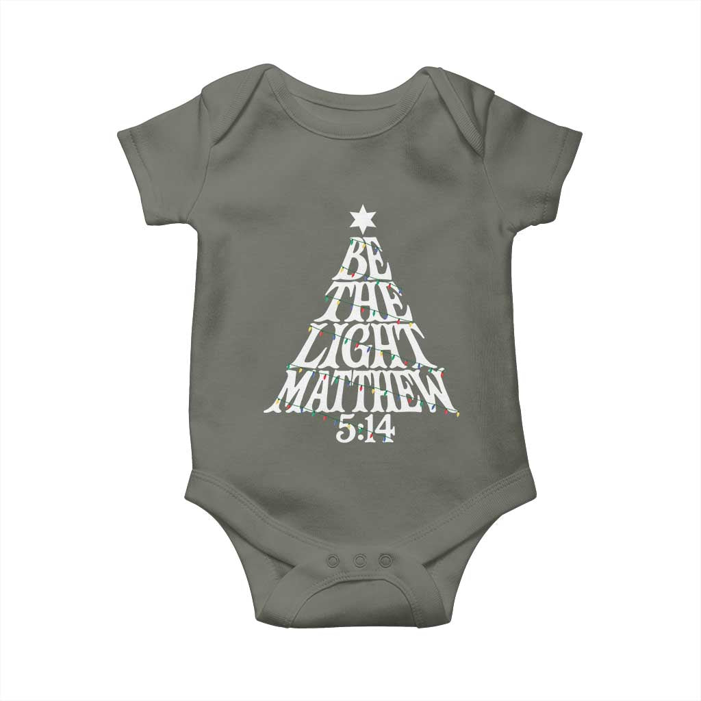 Christmas Be The Light Baby Onesie Christian Xmas Bible Verse - Wonder Print Shop