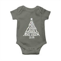 Christmas Be The Light Baby Onesie Christian Xmas Bible Verse - Wonder Print Shop