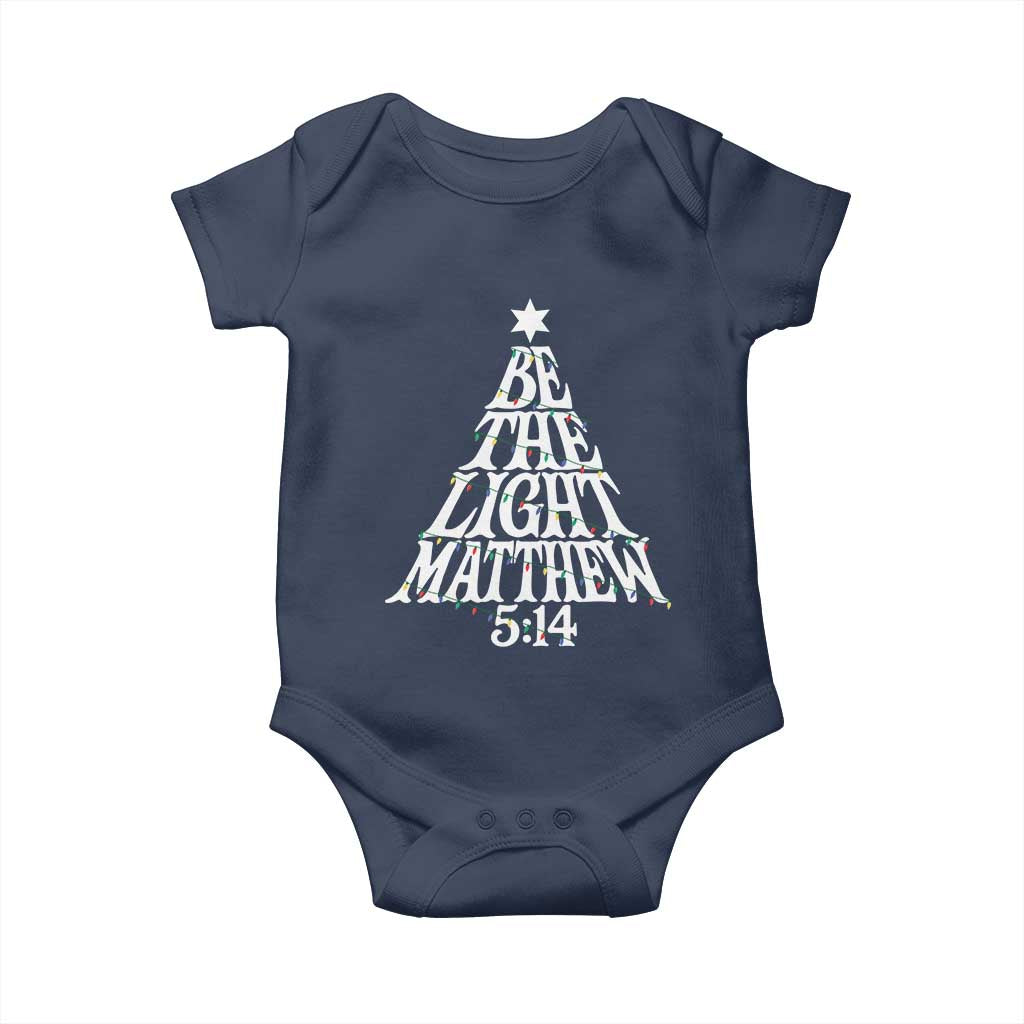 Christmas Be The Light Baby Onesie Christian Xmas Bible Verse - Wonder Print Shop