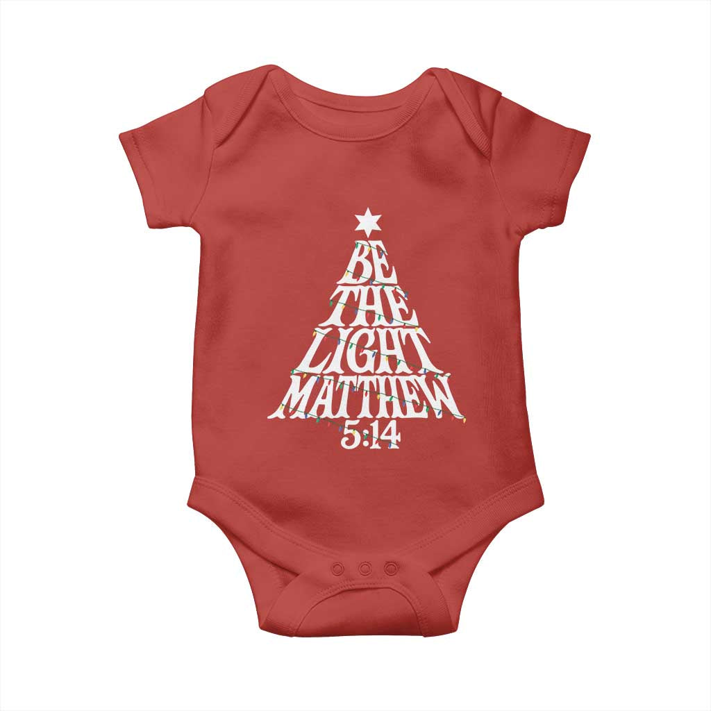 Christmas Be The Light Baby Onesie Christian Xmas Bible Verse - Wonder Print Shop