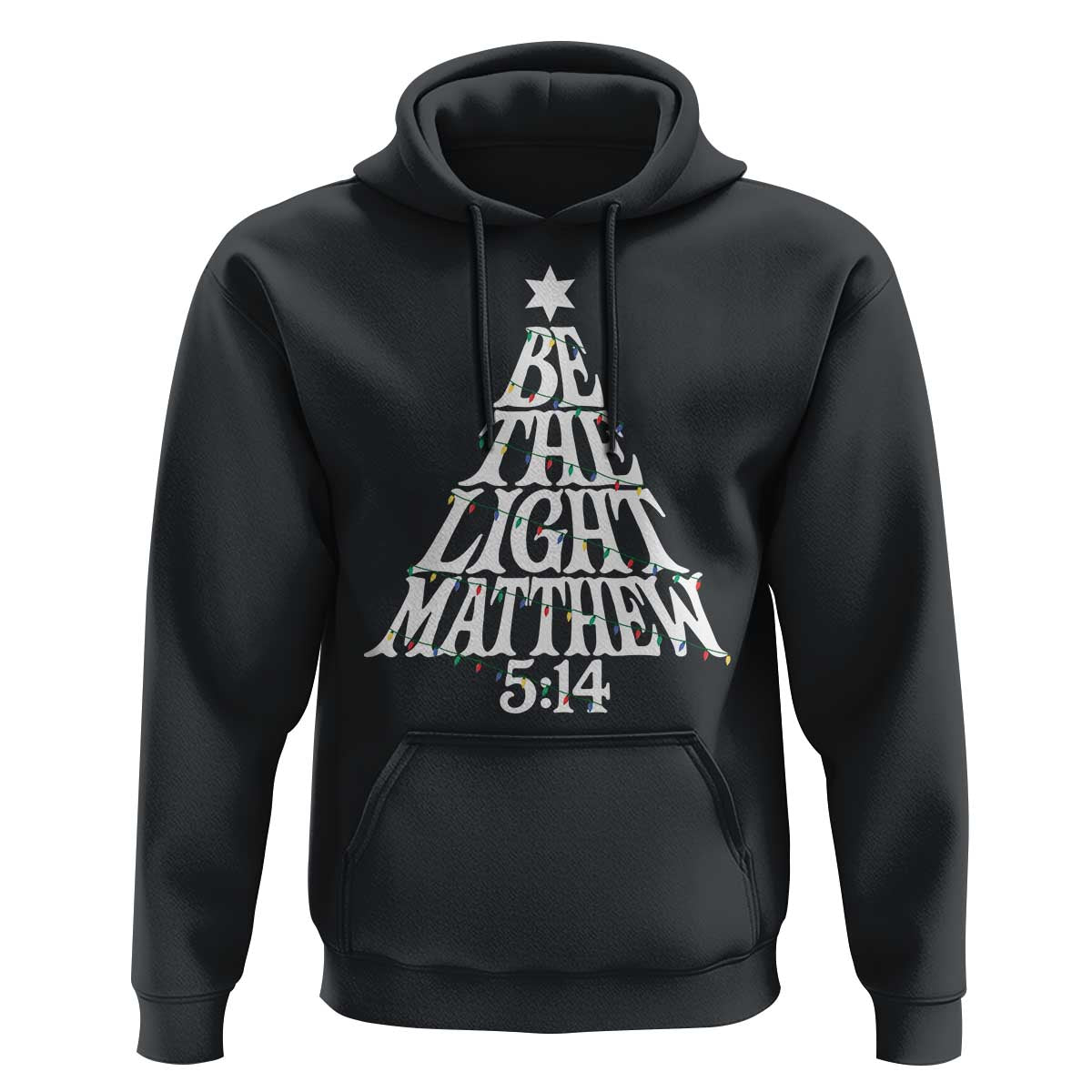 Christmas Be The Light Hoodie Christian Xmas Bible Verse - Wonder Print Shop