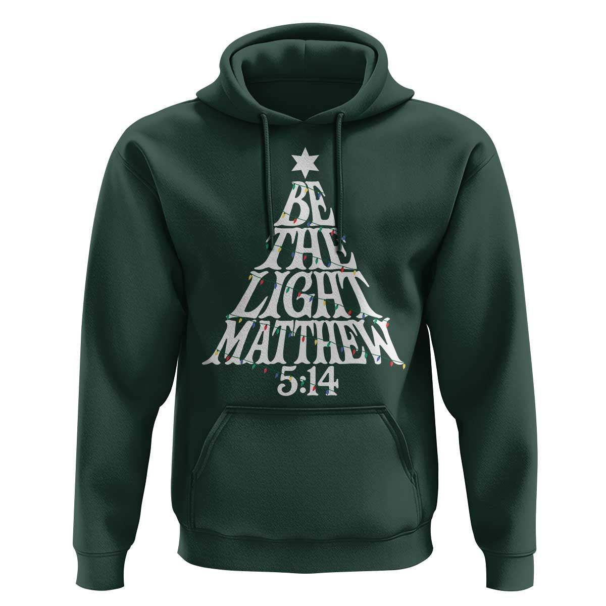 Christmas Be The Light Hoodie Christian Xmas Bible Verse - Wonder Print Shop