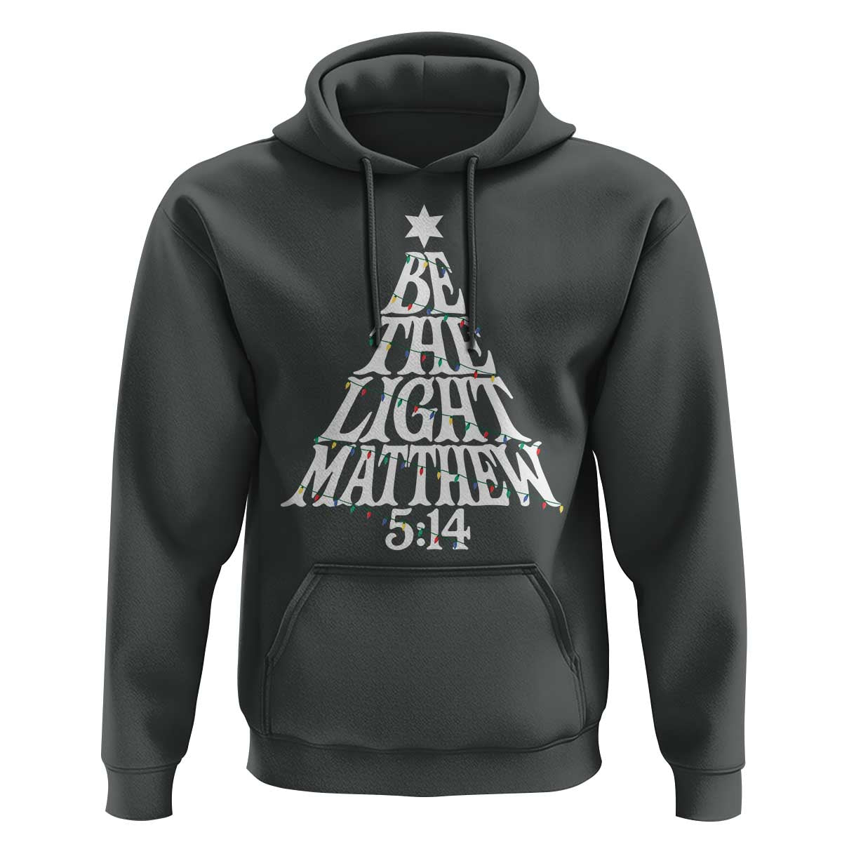 Christmas Be The Light Hoodie Christian Xmas Bible Verse - Wonder Print Shop