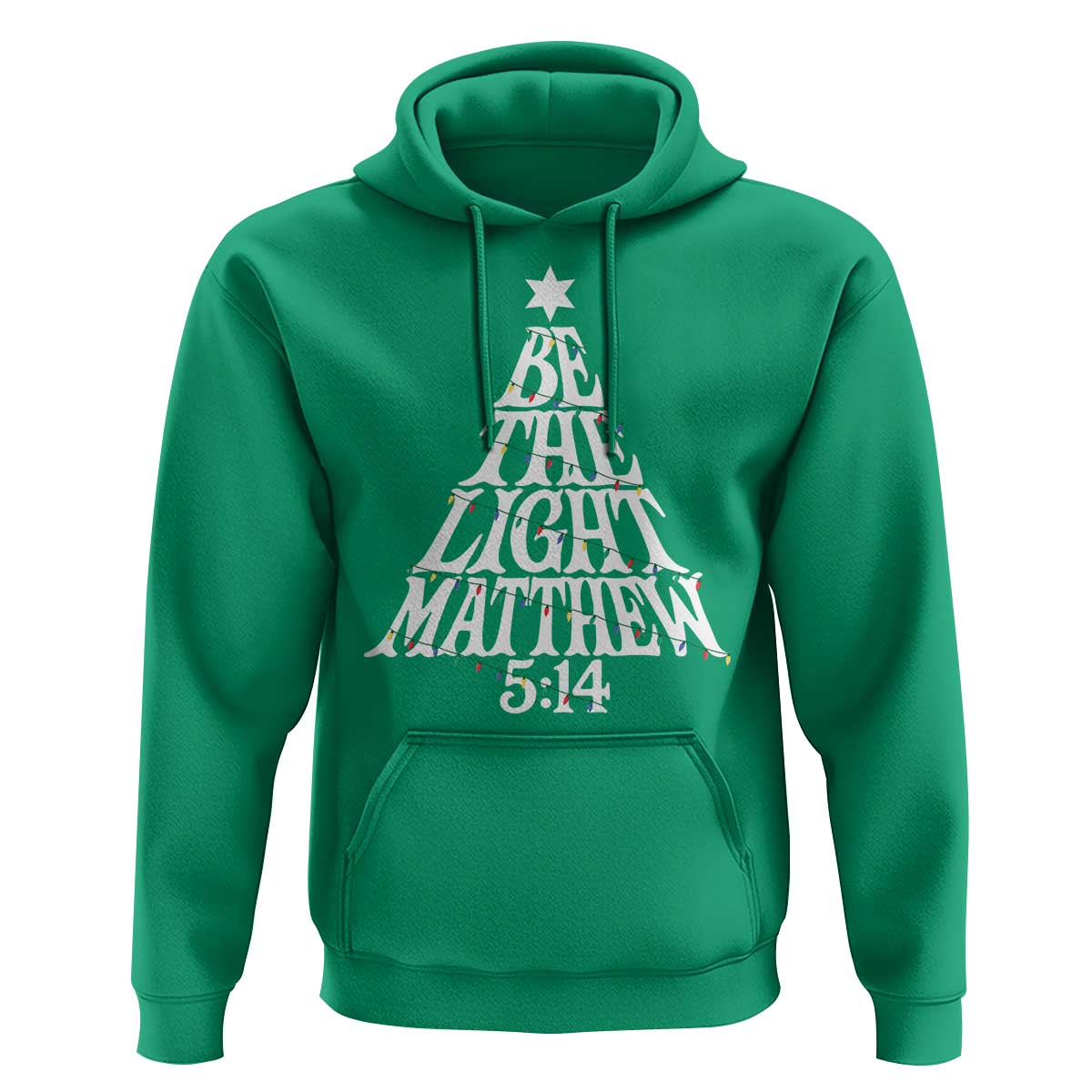 Christmas Be The Light Hoodie Christian Xmas Bible Verse - Wonder Print Shop