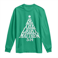 Christmas Be The Light Long Sleeve Shirt Christian Xmas Bible Verse - Wonder Print Shop