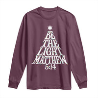 Christmas Be The Light Long Sleeve Shirt Christian Xmas Bible Verse - Wonder Print Shop