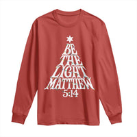 Christmas Be The Light Long Sleeve Shirt Christian Xmas Bible Verse - Wonder Print Shop