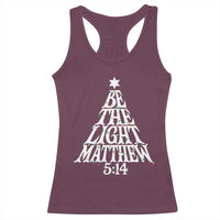 Christmas Be The Light Racerback Tank Top Christian Xmas Bible Verse - Wonder Print Shop