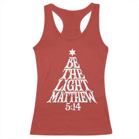 Christmas Be The Light Racerback Tank Top Christian Xmas Bible Verse - Wonder Print Shop