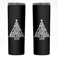 Christmas Be The Light Skinny Tumbler Christian Xmas Bible Verse - Wonder Print Shop